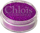 Chloïs Glitter Deep Purple 20 ml - Chloïs Cosmetics - Chloïs Glittertattoo - Cosmetische glitter geschikt voor Glittertattoo, Make-up, Facepaint, Bodypaint, Nailart - 1 x 20 ml
