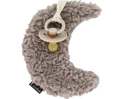 Product: Louka speendoekje maan bruin - teddy katoen - speenknuffel, van het merk 