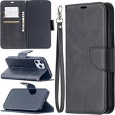 Apple iPhone 12 Pro Max hoesje - MobyDefend Wallet Book Case Met Koord - Zwart - GSM Hoesje - Telefoonhoesje Geschikt Voor: Apple iPhone 12 Pro Max