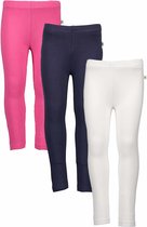 Blue Seven 3 pack BIO BASIC zomer Legging Roze, Blauw, Wit - Maat 92