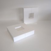 2x Piepschuim vierkant met gat - 20 x 20 x 4 cm - hobbybasisvoorwerp