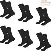 12 PAAR Sokken Heren | Sokken Dames | Katoen | Maat 43-46 | Zwart |