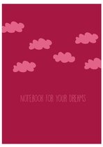 Notitieboek - Roze - Dreams - Dromendagboek - Dromen - Gelijnd - Softcover - Elastiek - Cadeau - Dagoek