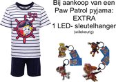 Paw Patrol Nickelodeon Short Pyjama - Shortama - Marshall - Pirate Pups. Maat 110 cm / 5 jaar. + EXTRA 1-LED sleutelhanger (t.w.v. 10,00€.)