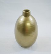 Gouden vaasje van aardewerk - 16 x Ø 9 cm