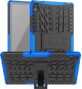Rugged Kickstand Back Cover - Lenovo Tab P11 (Plus) Hoesje - Blauw