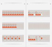3 fase bedrijfsverdeler 40A met 20 licht groepen en 2 krachtgroepen