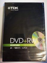 TDK 5 x DVD+RW 4.7 GB 4.7GB DVD+RW 5stuk(s)