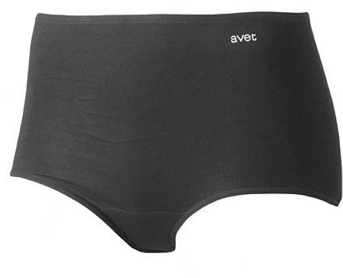 Avet dames Taille slip 23628 - Badstof kruisje - dames onderbroek, ondergoed - zwart, wit, huidskleur - Zwart / M