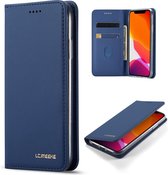 GSMNed – Leren telefoonhoesje Blauw – Luxe iPhone 11 Pro hoesje Blauw – Portemonnee – Pasjeshouder voor iPhone 11 Pro – Blauw