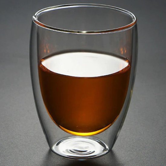 Dubbelwandige theeglazen - Dubbelwandige koffieglazen - 6 stuks - 350 ml - Able & Borret - Transparant
