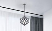 Vintage hanglamp zwart metalen hanglamp E27 retro tafellamp, 1 x E27 max 40 watt, 900 mm in hoogte verstelbaar, breedte: 340 mm, voor eetkamer, keuken, lounge, bar, restaurant