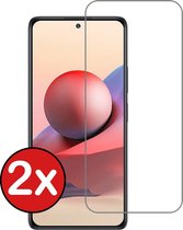Xiaomi Redmi Note 10 (4G) Screenprotector Glas Gehard Tempered Glass - Xiaomi Redmi Note 10 4G Screen Protector Cover Tempered - 2 PACK