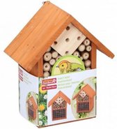 Verfez Insectenhotel 16x9x19cm | Bijenhotel | Insectenhuis | Nestkast | Oranje |