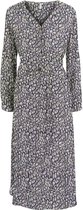 PIECES PCBRINNA LS TIE MIDI DRESS Ombre Blue Dames Jurk - Maat M