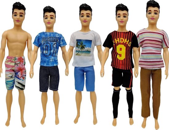 Vêtements de poupée mode - 5 tenues de mode - Vêtements de poupée Ken -  Barbie | bol.com
