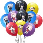 Naruto Ballonnen - 12 Stuks - Latex Ballonnen - Manga - Anime - Naruto Shippuden - Sasuke - Cosplay - Chibi