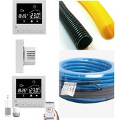 InnovaHeat Elektrische Vloerverwarming kabel 1200 Watt - Chronos WiFi Thermostaat