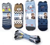 Jongens sokken patroon dieren multipack 5 Paar Kindersokken maat 31/34