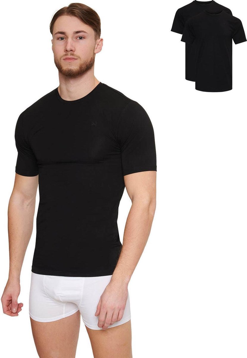 Van Harvey premium duurzaam T shirt - Ronde Hals - Zwart - Maat XL