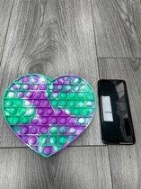 XXL Pop it - Hart vorm XXL pop it - blauwe/paars - Groot pop it - XXL pop it new design - nieuwe ontwerp groot - 15cm pop it - tiktok speelgoed - speelgoed tiktok - tiktok -