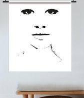 Wandkleed – Gezicht abstract – 100% katoen – 120 x 100 cm
