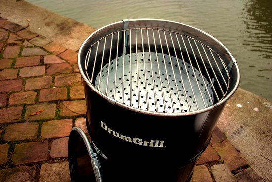 Barrelkings Drumgrill Houtskoolbarbecue 120l olievat medium 48 X 82 Cm zwart van Barrelkings — afbeelding 4