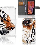 Hoesje met Tekst Samsung Galaxy Xcover 5 | Xcover 5 Enterprise Edition Telefoon Hoesje Tiger