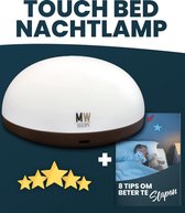 MW Shops Valbestendig Nachtlampje - Touch Control - 13cm Diameter - Kindvriendelijk & Oplaadbaar