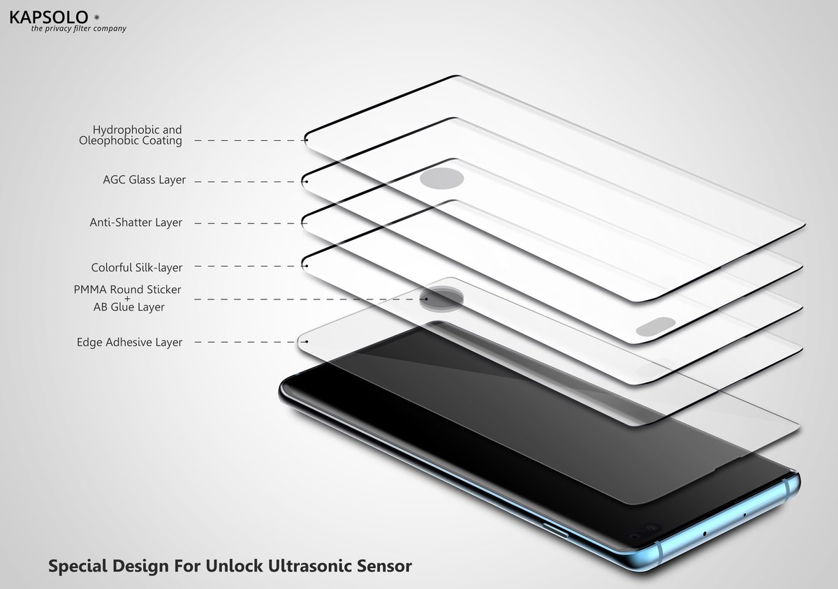 KAPSOLO Tempered GLASS Screen Protection, curved, Ultimate, Microbial Samsung Galaxy S20 Plus