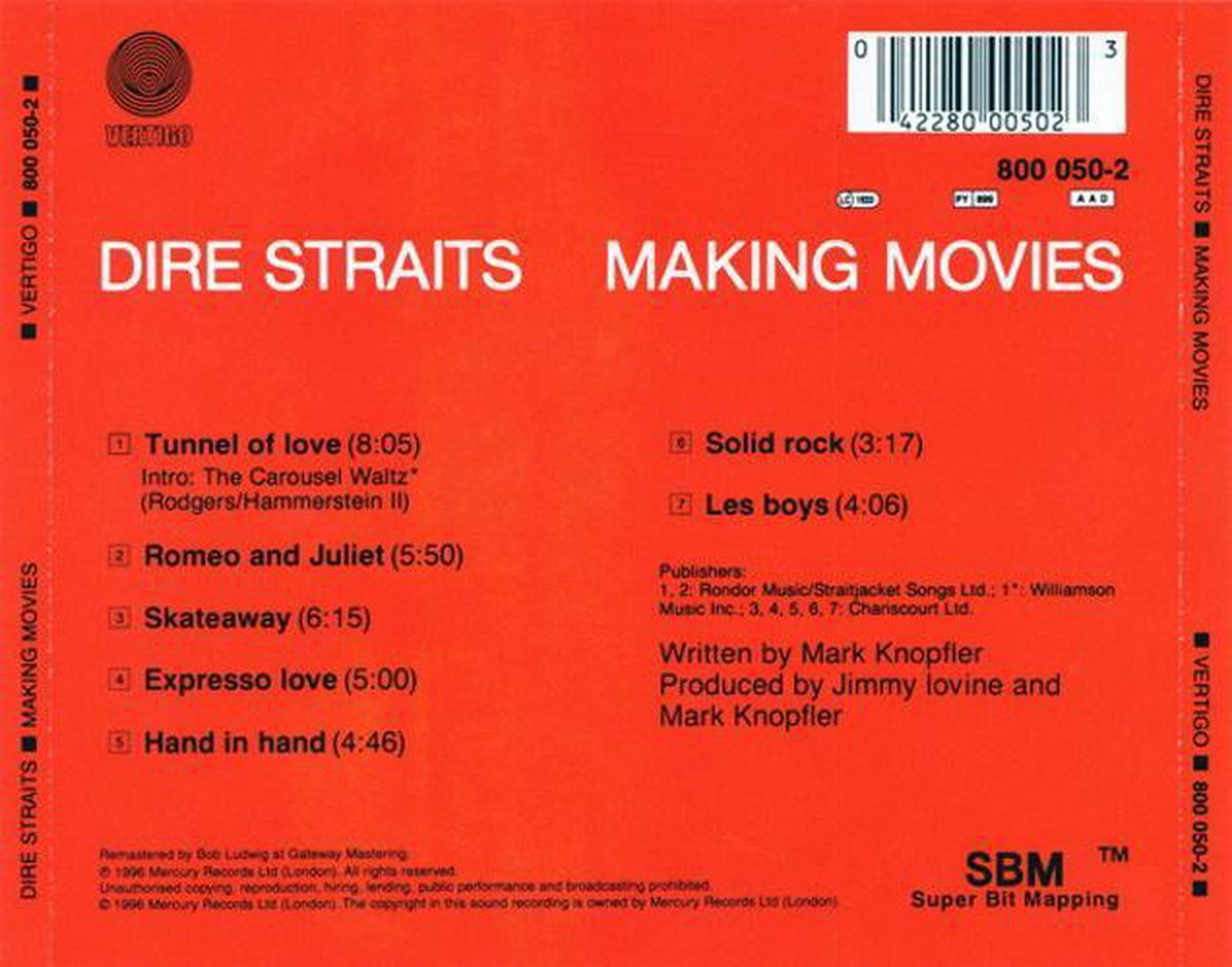 Dire Straits Making Movies (CD) (Remastered), Dire Straits CD