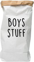 Label2X - Speelgoedzak Boys Stuff 65 cm hoog - Opbergtas voor Speelgoed - Speelgoedmand - Speelgoedbak