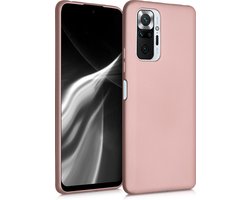 kwmobile telefoonhoesje geschikt voor Xiaomi Redmi Note 10 Pro - Hoesje voor smartphone - Back cover in metallic roségoud
