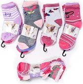 Meisjes sokken multipack 5 paar zachte, warme kindersokken katoen met antislipzool maat 24-27