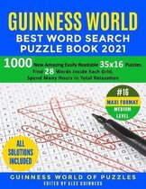 Guinness World Best Word Search Puzzle Book 2021 #16 Maxi Format Medium Level