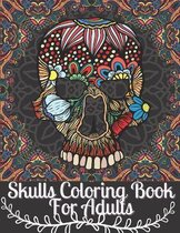 Skulls Coloring Book For Adults