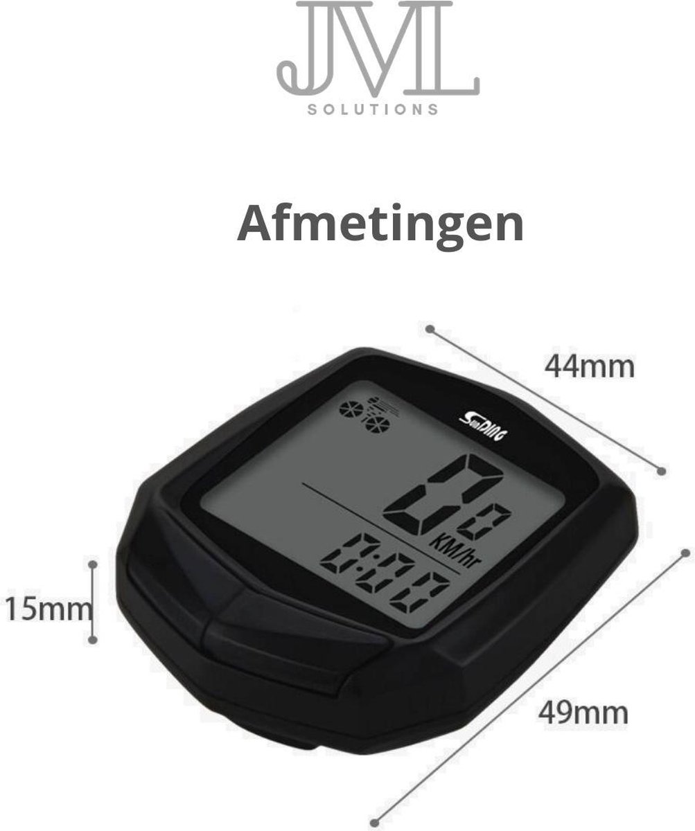 Niet modieus Trots Pak om te zetten JML Fietscomputer - 15 functies - Groot Scherm - Fiets Computer -  Waterdicht | bol.com