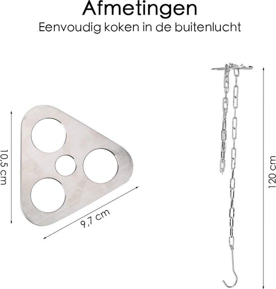 Driepoot BBQ Set - Compact - Kwalitatief materiaal van Merkloos — afbeelding 4