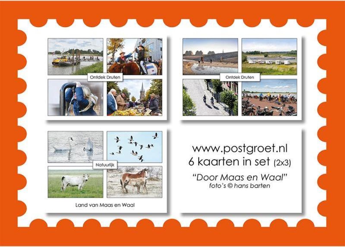 Kaarten set "Door Maas en Waal" 003 | Postgroet | Kaarten Maas en Waal | Rivierenland