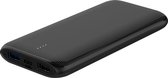 NÖRDIC PRBK-N1002 Powerbank 10.000 mAh, Quick Charge 3.0 18W, USB C en 2x USB A, 0,2 meter, Zwart