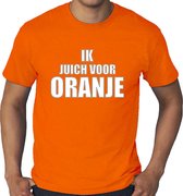 Grote maten oranje fan t-shirt voor heren - ik juich voor oranje - Holland / Nederland supporter - EK/ WK shirt / outfit 4XL