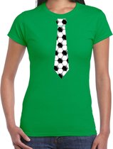 Groen fan t-shirt voor dames - voetbal stropdas - Voetbal supporter - EK/ WK shirt / outfit XL