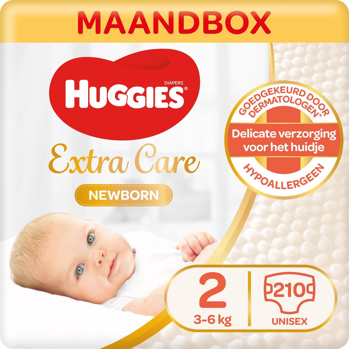 Huggies luiers - Maat 2 (3 tot 6 kg) - 210 stuks - Newborn - Voordeelverpakking - Huggies