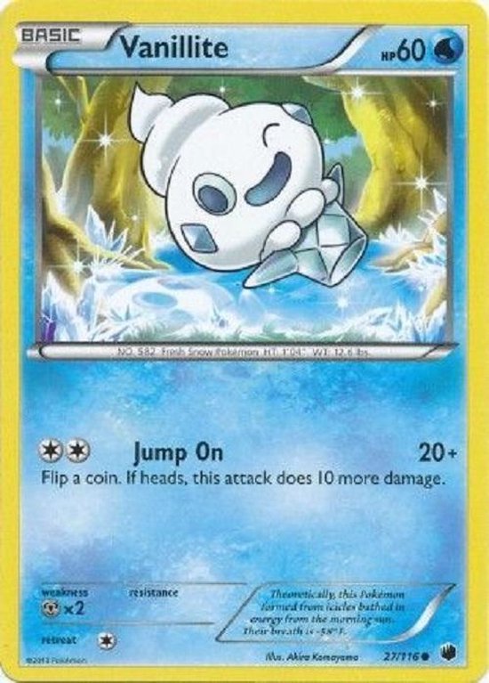 Afbeelding van het spel pokemonkaart - Vanillite - 27/116 - plasma freeze