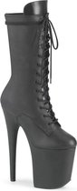 Pleaser Plateau Laarzen -41 shoes- FLAMINGO-1050LWR Paaldans schoenen Zwart