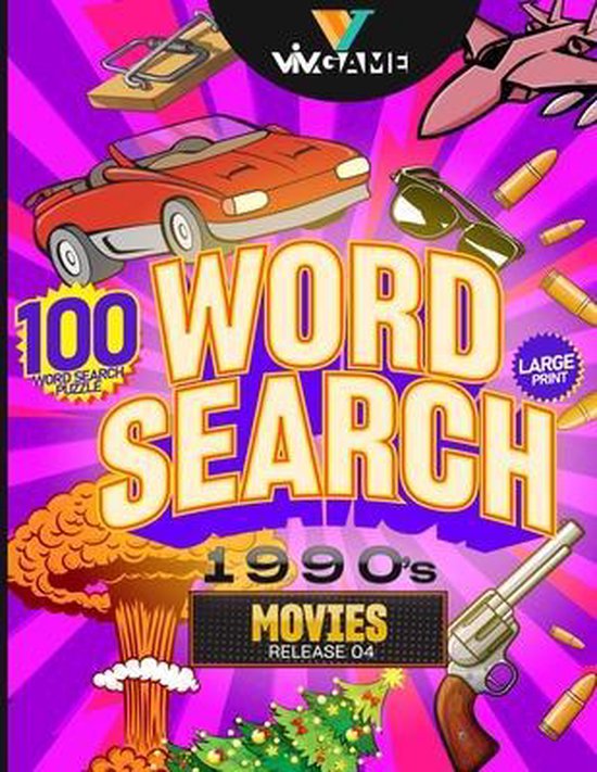 Movie Lovers' Word Search Puzzle Word Search 1990's Movies, Viv Game