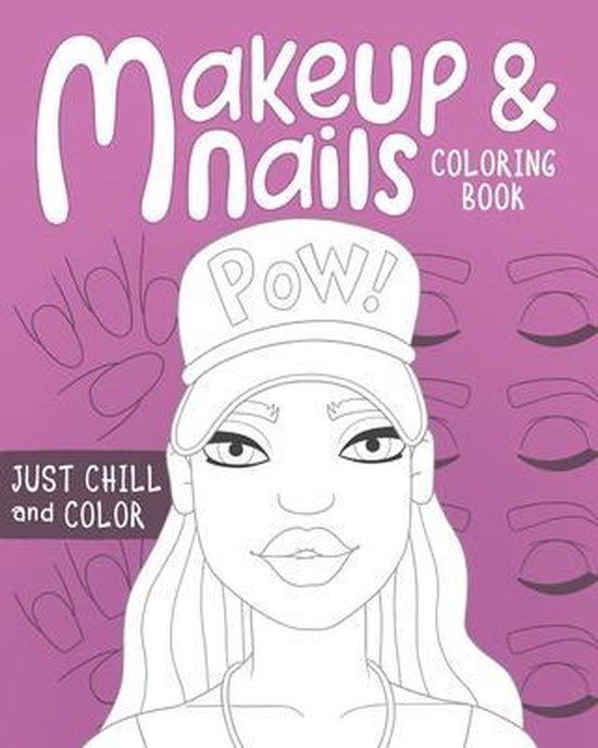 Makeup and Nails Coloring Book - cover