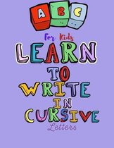 Learn to write in cursive letters