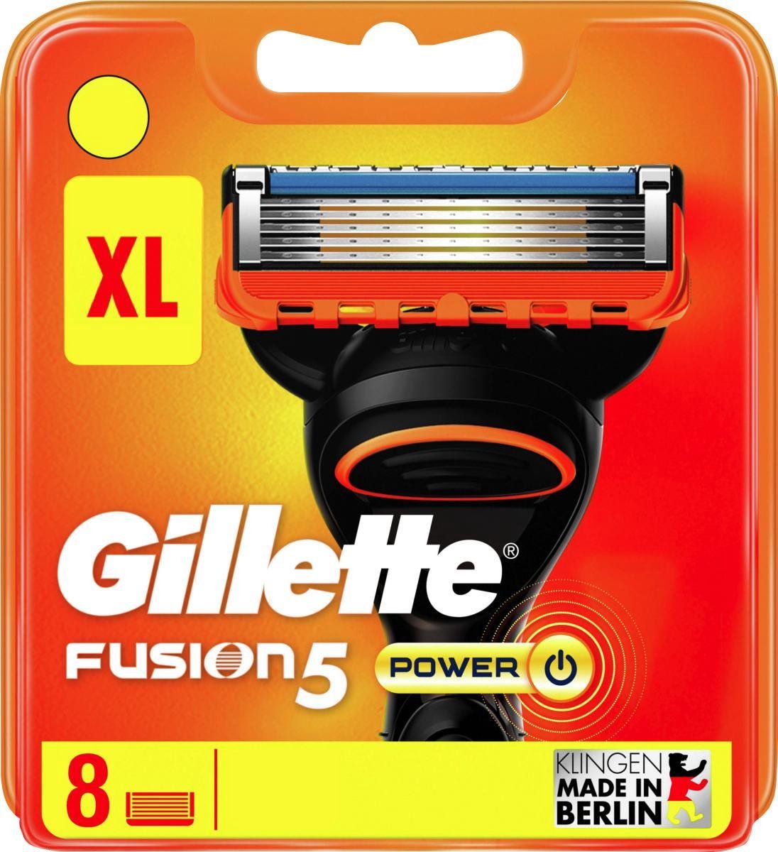 Gillette Fusion5 Power Scheermesjes Voor Mannen - 8 Navulmesjes - XL verpakking - Gillette