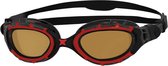 Zoggs Predator Flex Polarized Ultra Zwembril Red Black, Polarized Copper Small Fit